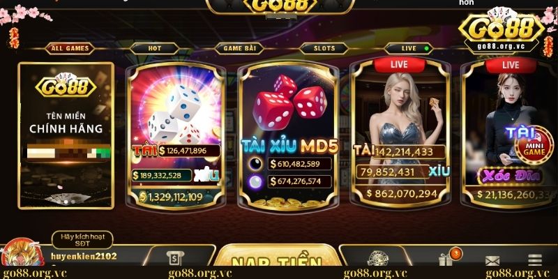 Giới thiệu 1 Giới thiệu giao diện hấp dẫn tại nền tảng GO88
